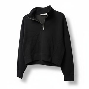 Aritzia Black Zip-Up Women's Sweatshirt